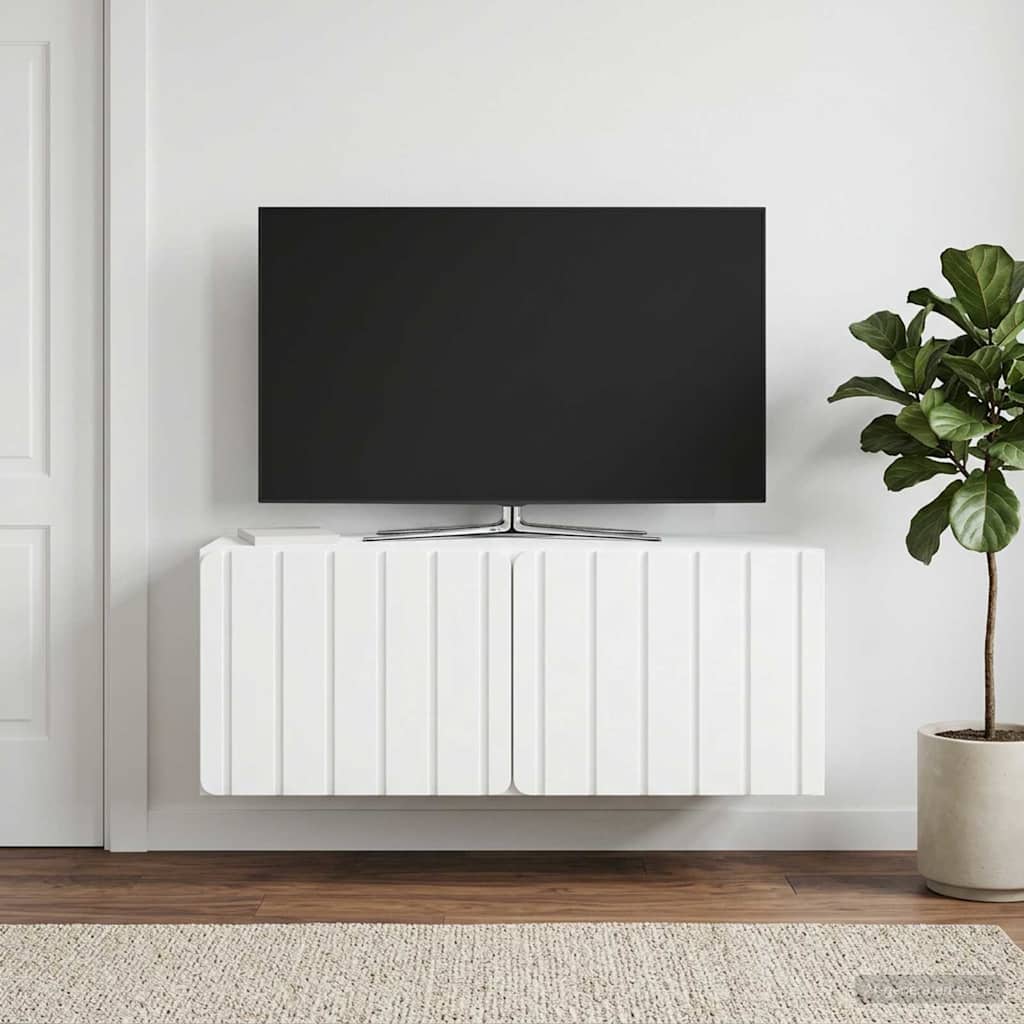Wall-Mounted TV Cabinet White 78.5 x 31 x 30 cm Engineered Wood