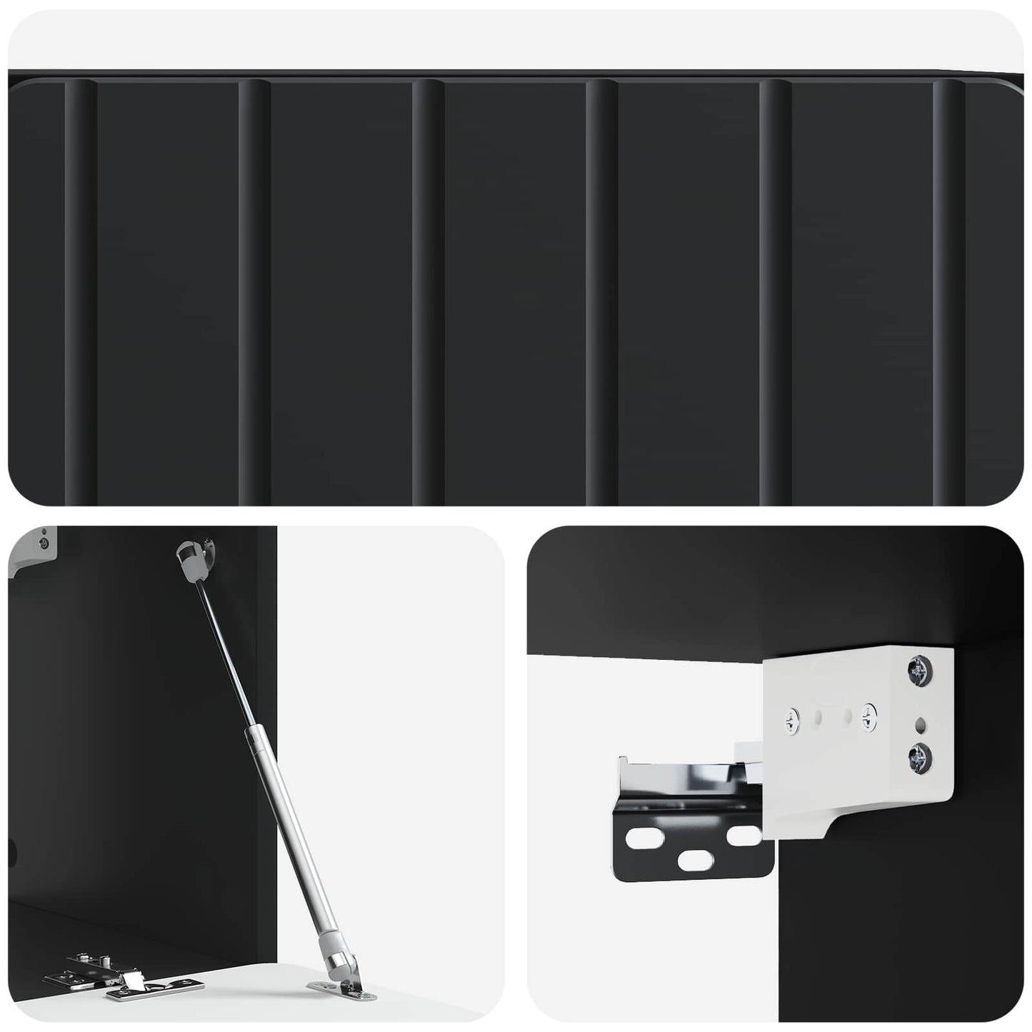 Wall-Mounted TV Cabinet Black 78.5 x 31 x 30 cm Engineered Wood