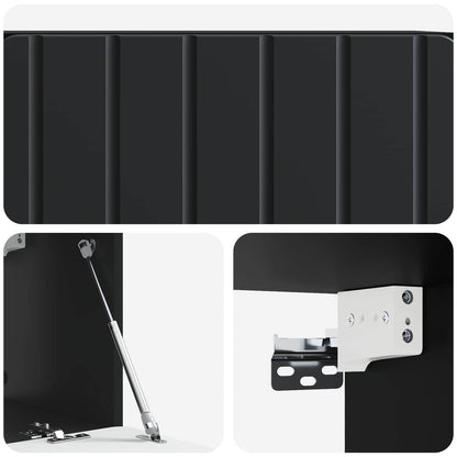 Wall-Mounted TV Cabinet 78.5 x 31 x 30 cm Black Engineered Wood