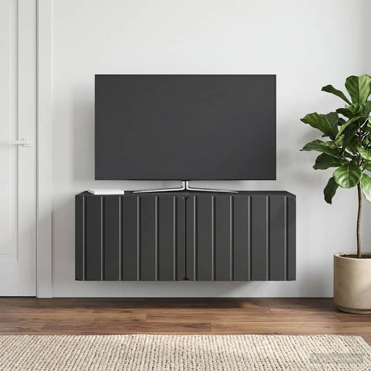Wall-Mounted TV Cabinet Black 78.5 x 31 x 30 cm Engineered Wood