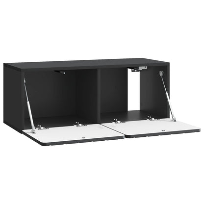Wall-Mounted TV Cabinet Black 78.5 x 31 x 30 cm Engineered Wood