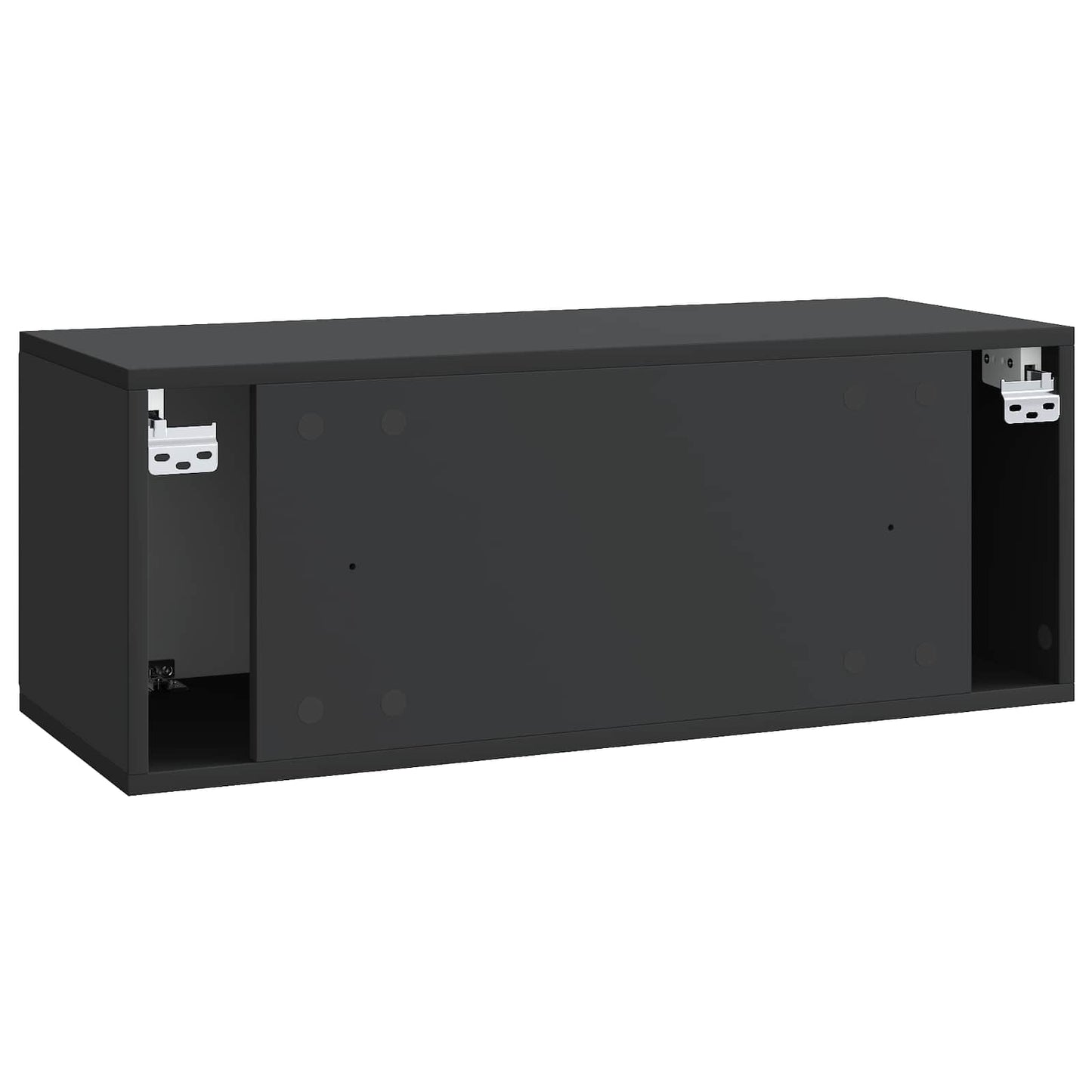 Wall-Mounted TV Cabinet 78.5 x 31 x 30 cm Black Engineered Wood