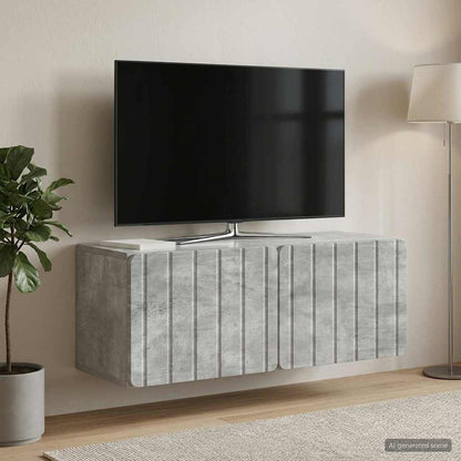 Wall-Mounted TV Cabinet 78.5 x 31 x 30 cm Concrete Grey