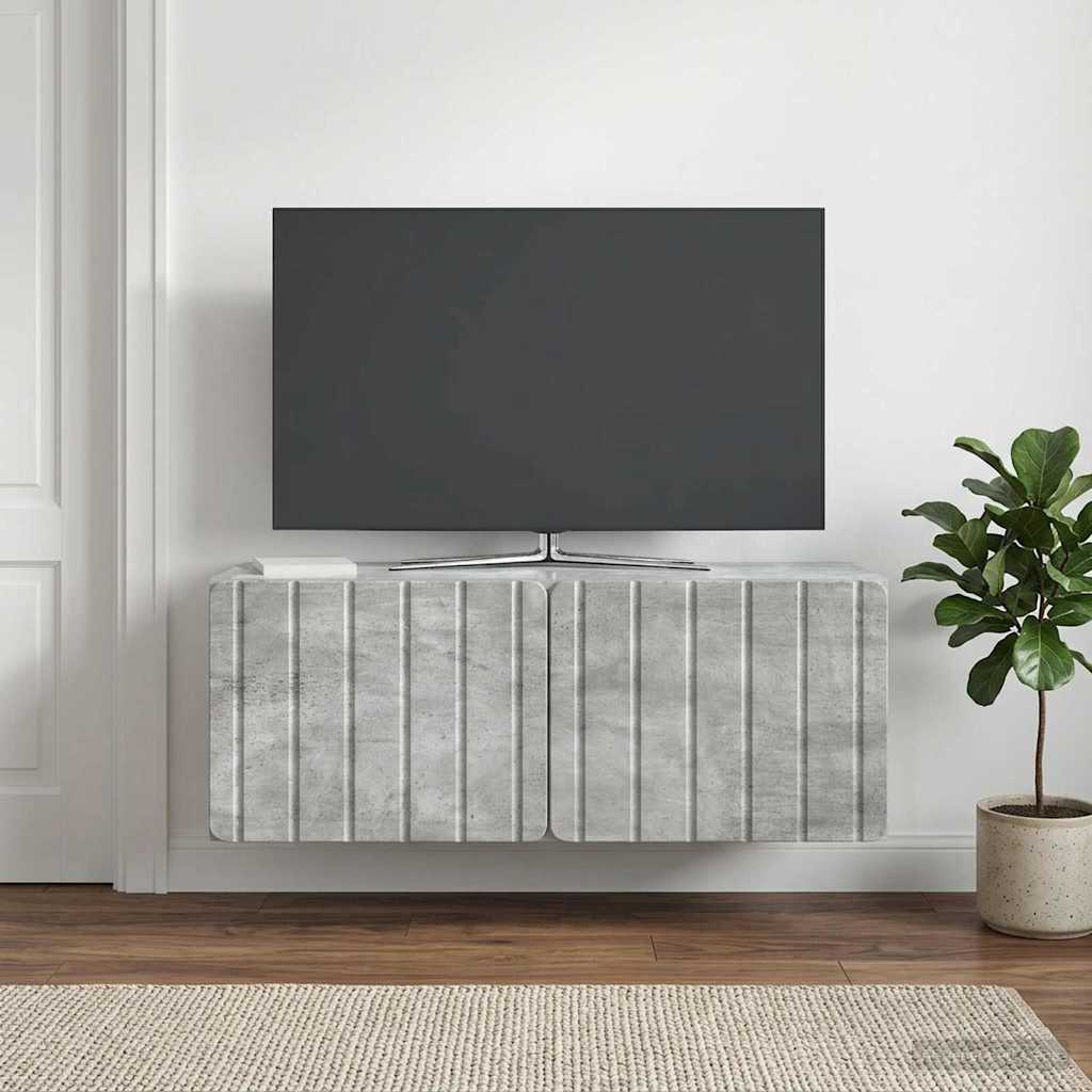 Wall-Mounted TV Cabinet 78.5 x 31 x 30 cm Concrete Grey