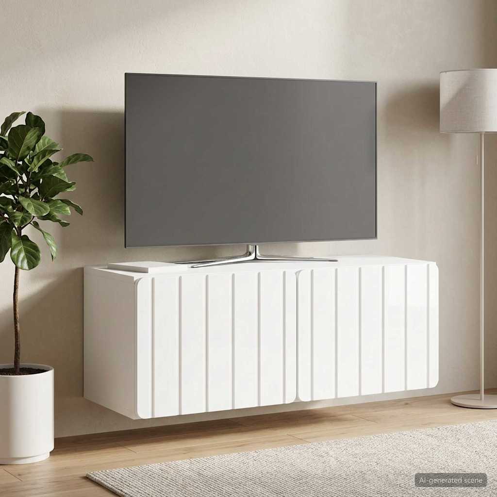 Wall-Mounted TV Cabinet 78.5 x 31 x 30 cm High Gloss White