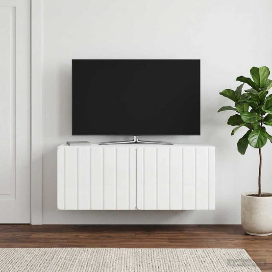 Wall-Mounted TV Cabinet High Gloss White 78.5 x 31 x 30 cm