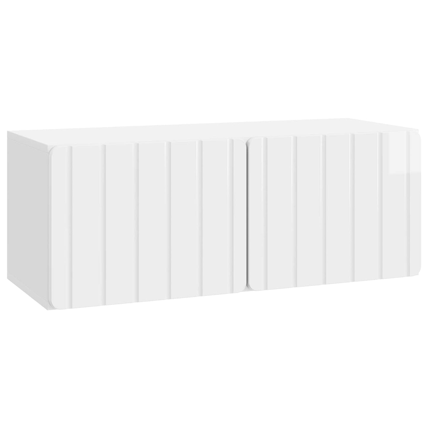 Wall-Mounted TV Cabinet High Gloss White 78.5 x 31 x 30 cm