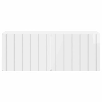 Wall-Mounted TV Cabinet 78.5 x 31 x 30 cm High Gloss White