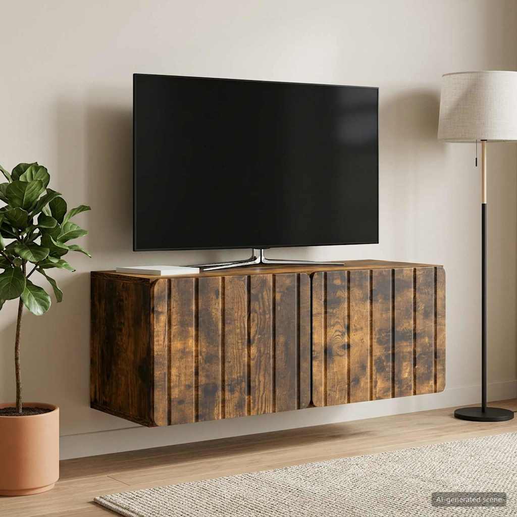 Wall-Mounted TV Cabinet 78.5 x 31 x 30 cm Smoked Oak