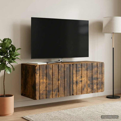Wall-Mounted TV Cabinet 78.5 x 31 x 30 cm Smoked Oak