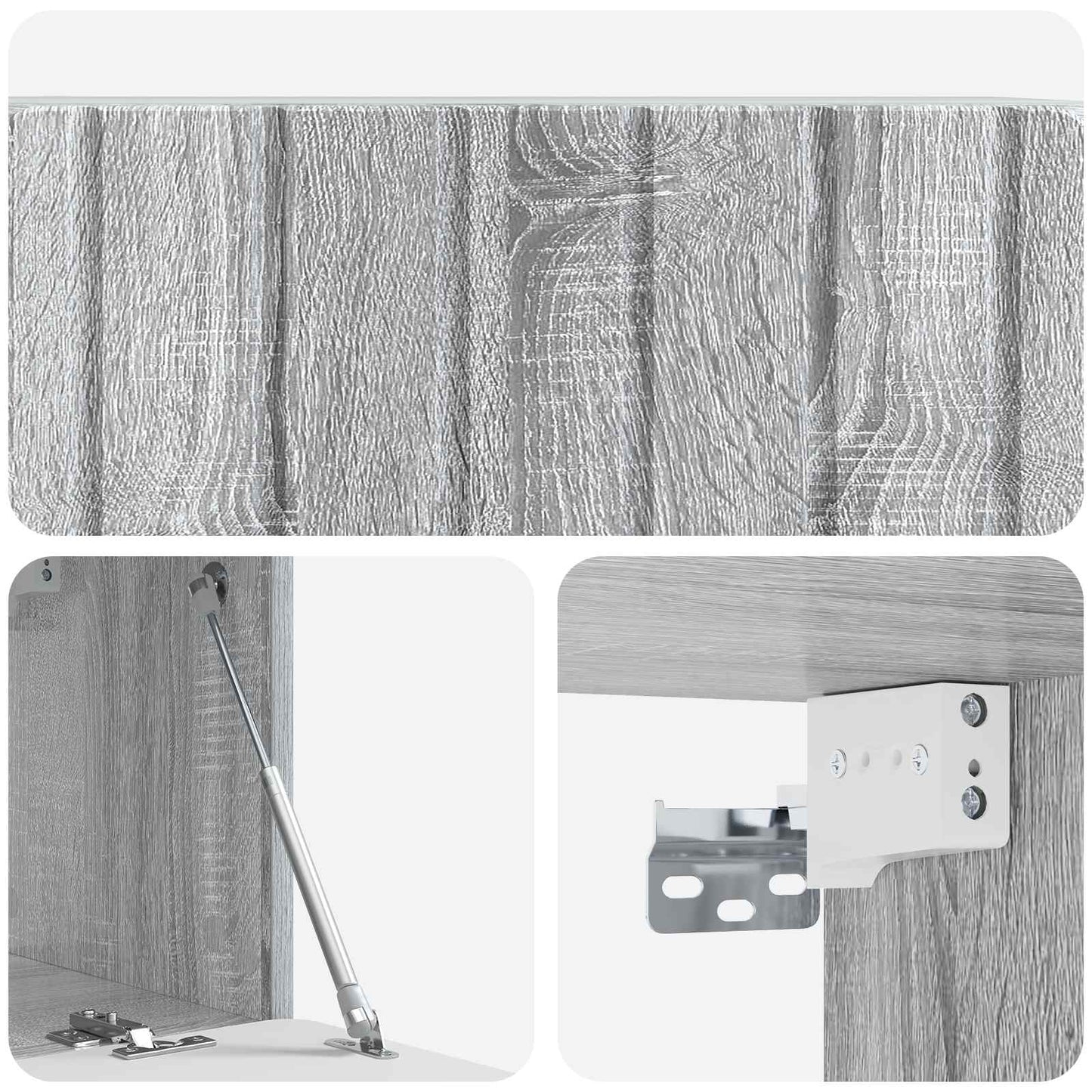Wall-Mounted TV Cabinet Grey Sonoma 78.5 x 31 x 30 cm
