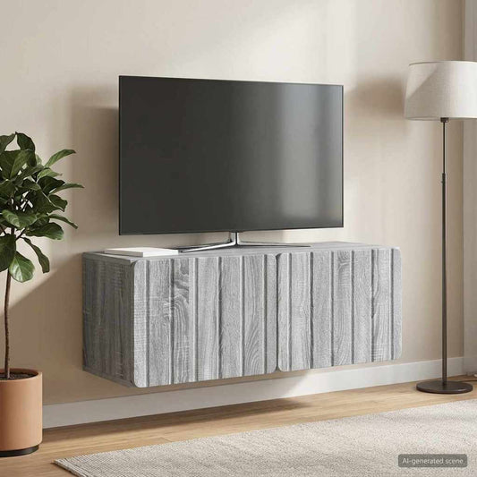 Wall-Mounted TV Cabinet Grey Sonoma 78.5 x 31 x 30 cm