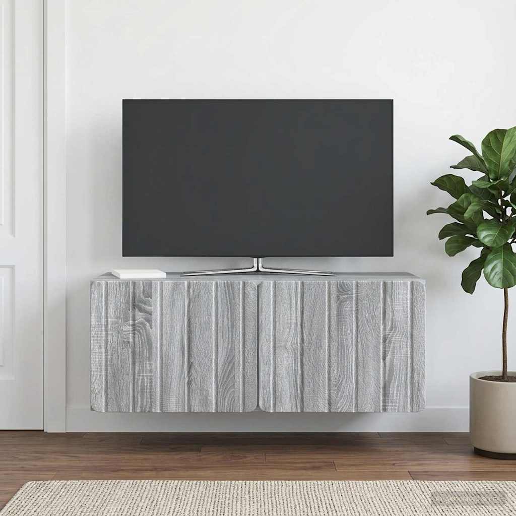 Wall-Mounted TV Cabinet 78.5 x 31 x 30 cm Grey Sonoma