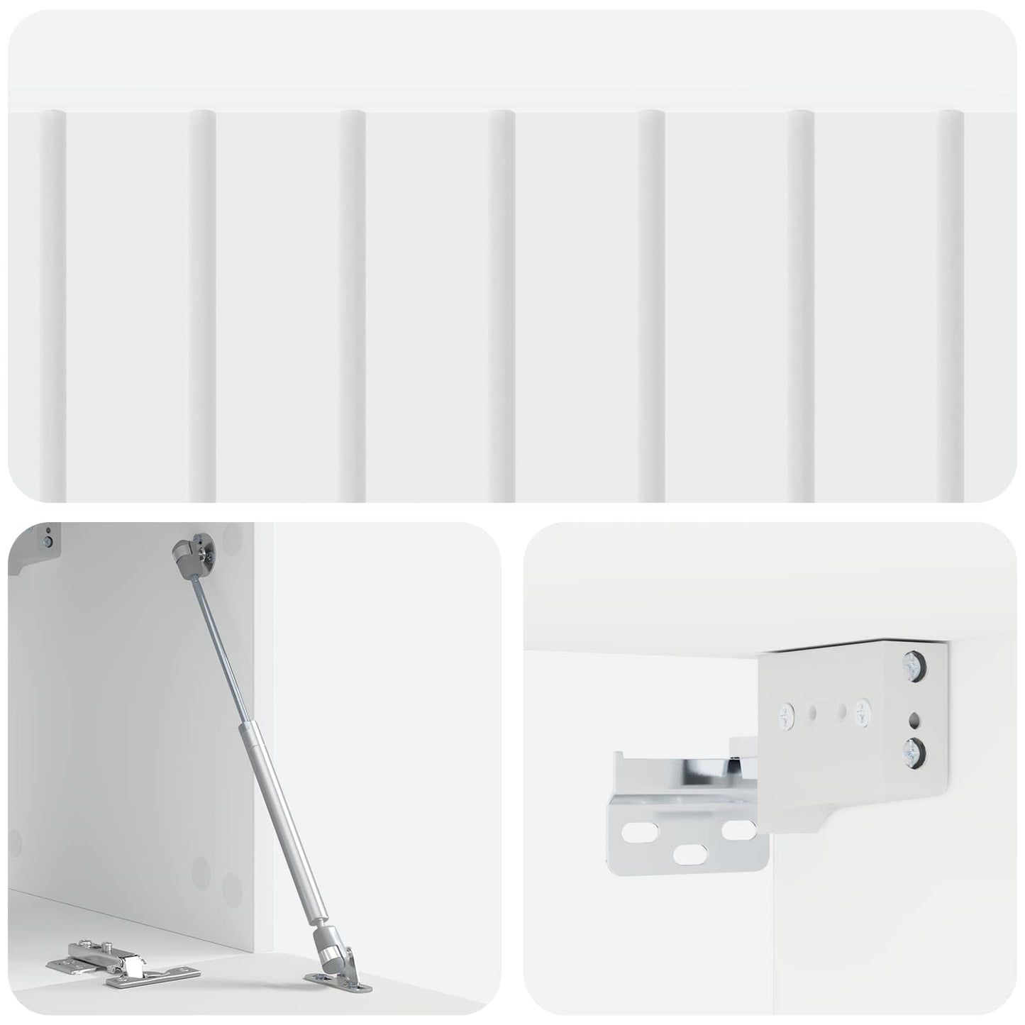 Wall-Mounted TV Cabinet White 98 x 31 x 30 cm Engineered Wood