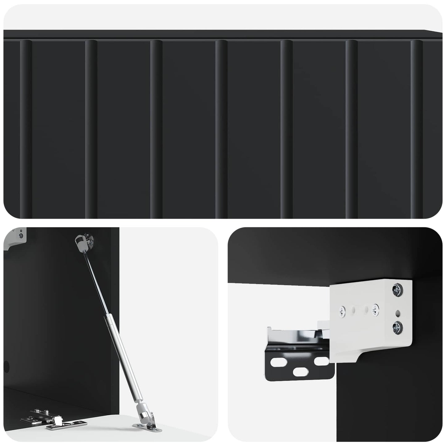 Wall-Mounted TV Cabinet Black 98 x 31 x 30 cm Engineered Wood
