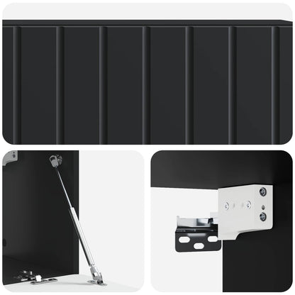 Wall-Mounted TV Cabinet 98 x 31 x 30 cm Black Engineered Wood