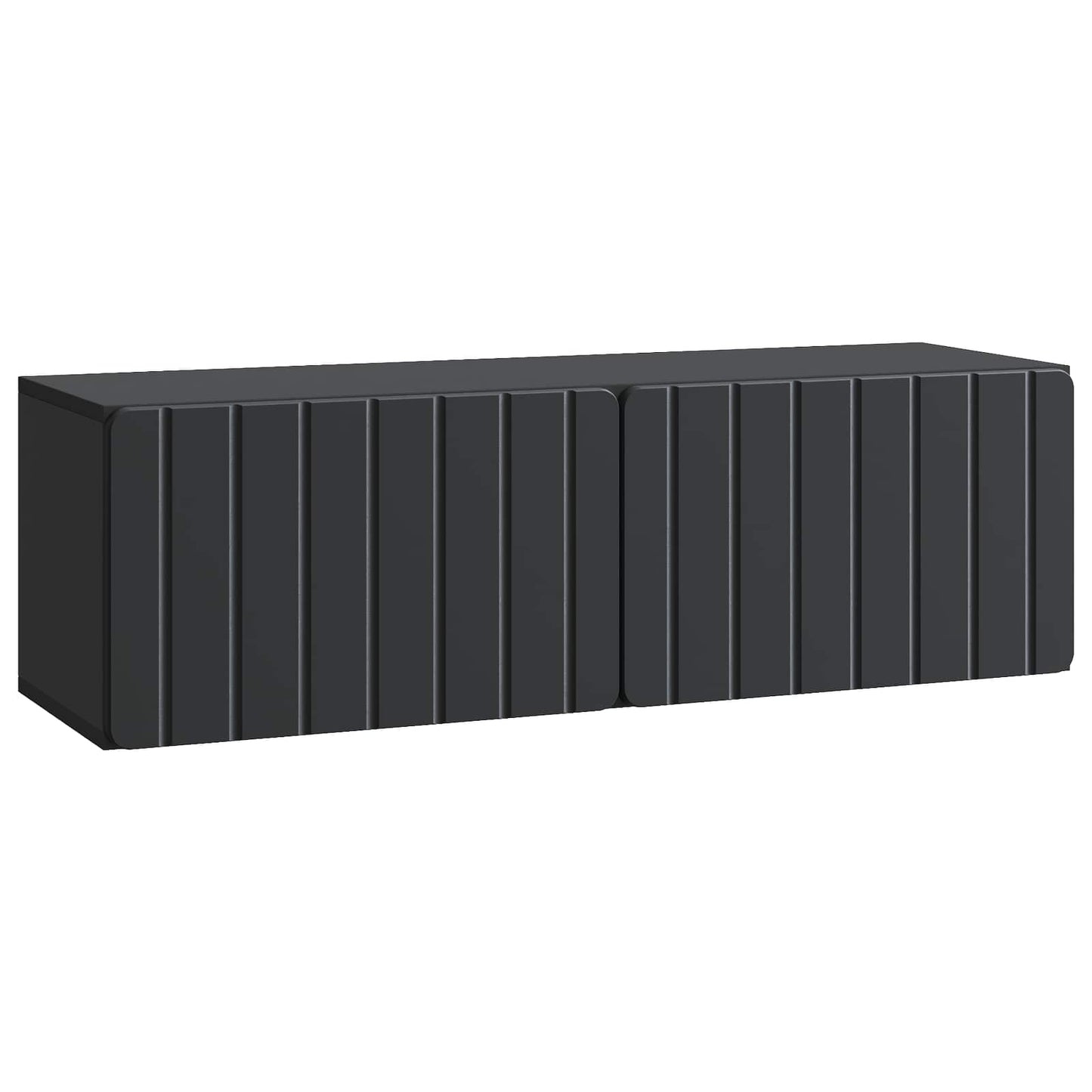 Wall-Mounted TV Cabinet 98 x 31 x 30 cm Black Engineered Wood