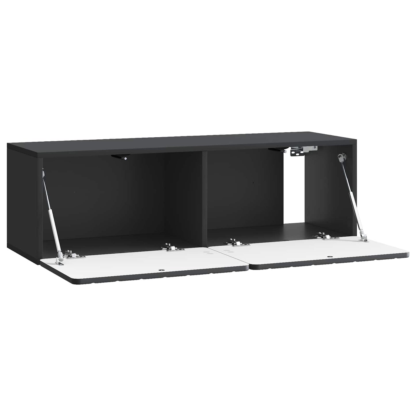 Wall-Mounted TV Cabinet 98 x 31 x 30 cm Black Engineered Wood