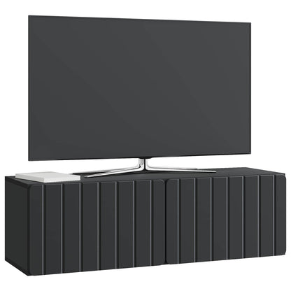Wall-Mounted TV Cabinet Black 98 x 31 x 30 cm Engineered Wood