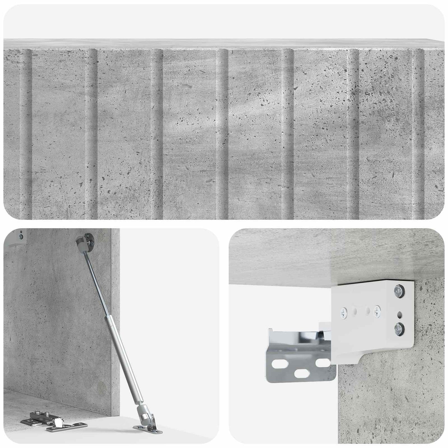 Wall-Mounted TV Cabinet Concrete Grey 98 x 31 x 30 cm
