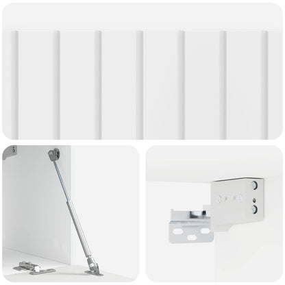 Wall-Mounted TV Cabinet High Gloss White 98 x 31 x 30 cm