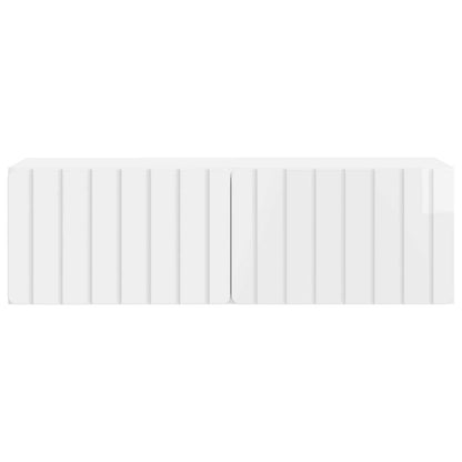 Wall-Mounted TV Cabinet High Gloss White 98 x 31 x 30 cm