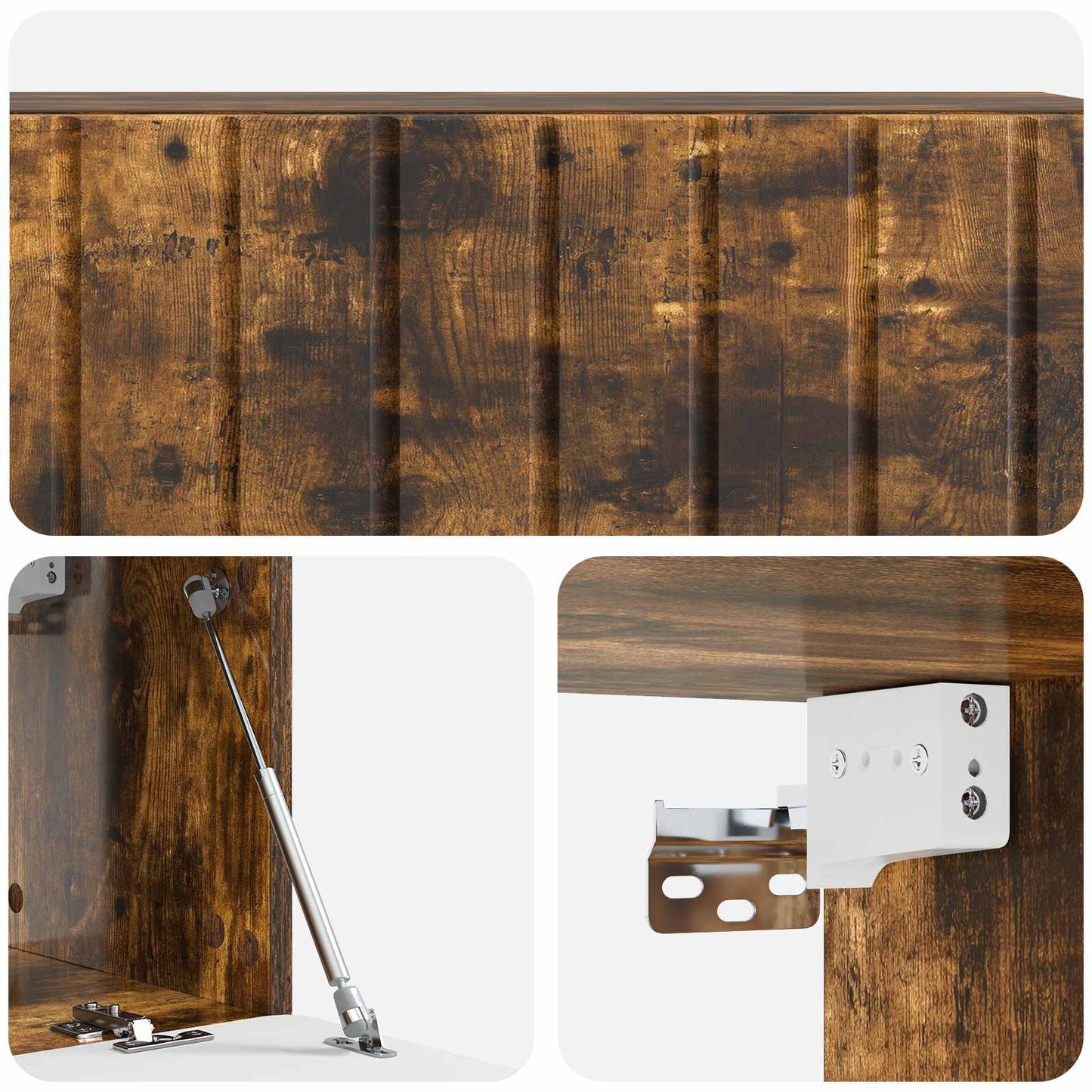 Wall-Mounted TV Cabinet Wall-mounted Smoked Oak 98 x 31 x 30 cm