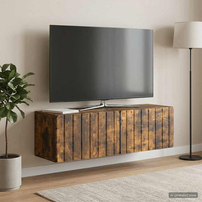 Wall-Mounted TV Cabinet 98 x 31 x 30 cm Smoked Oak