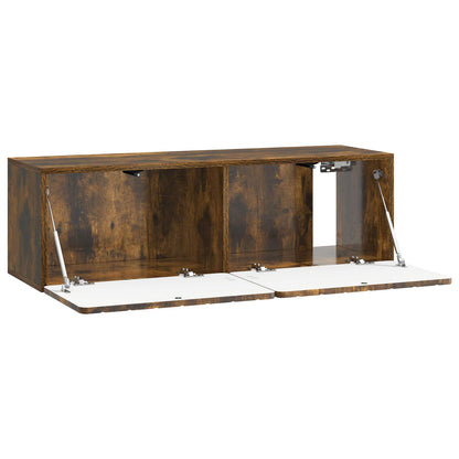 Wall-Mounted TV Cabinet Wall-mounted Smoked Oak 98 x 31 x 30 cm