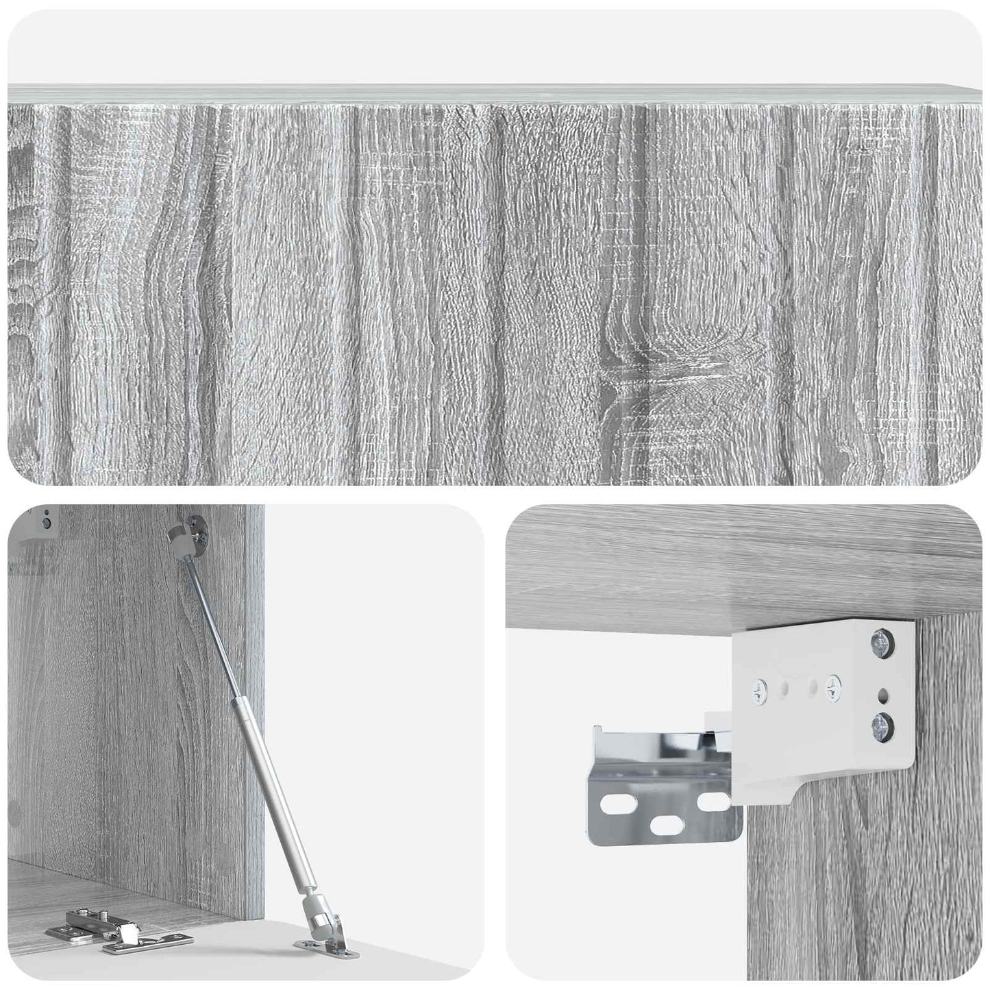 Wall-Mounted TV Cabinet Grey Sonoma 98 x 31 x 30 cm