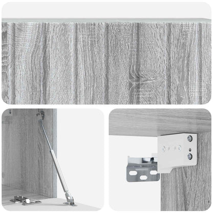 Wall-Mounted TV Cabinet Grey Sonoma 98 x 31 x 30 cm