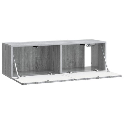 Wall-Mounted TV Cabinet Grey Sonoma 98 x 31 x 30 cm
