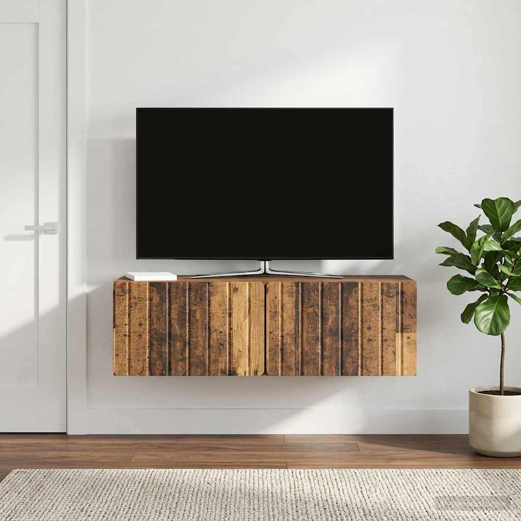 Wall-Mounted TV Cabinet 98 x 31 x 30 cm Old Wood