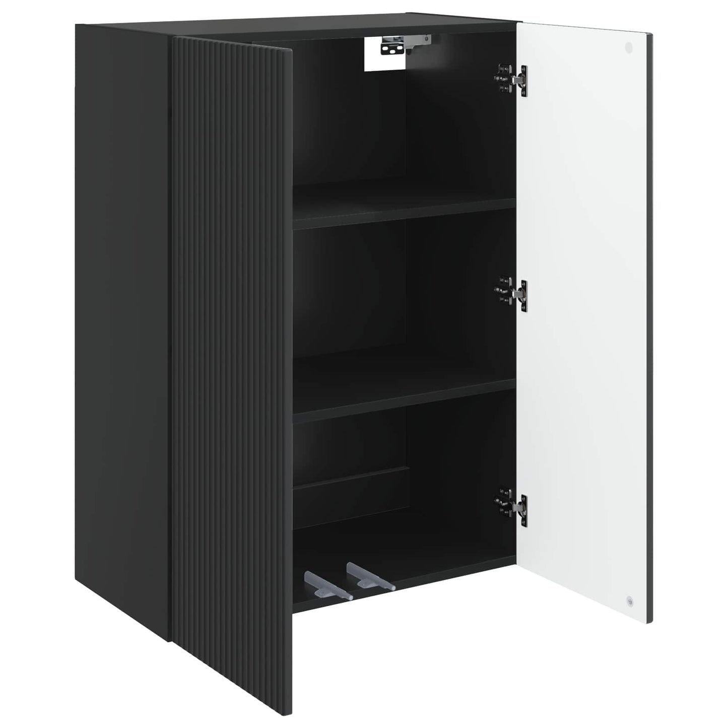 Wall-Mounted Cabinet 66 x 34.5 x 90 cm Engineered Wood Black