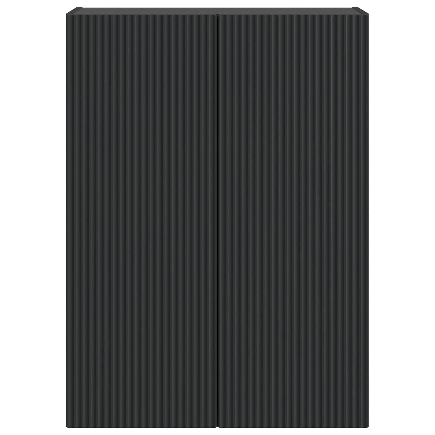 Wall-Mounted Cabinet 66 x 34.5 x 90 cm Engineered Wood Black