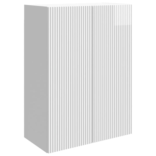 Wall-Mounted Cabinet High Gloss White 66 x 34.5 x 90 cm