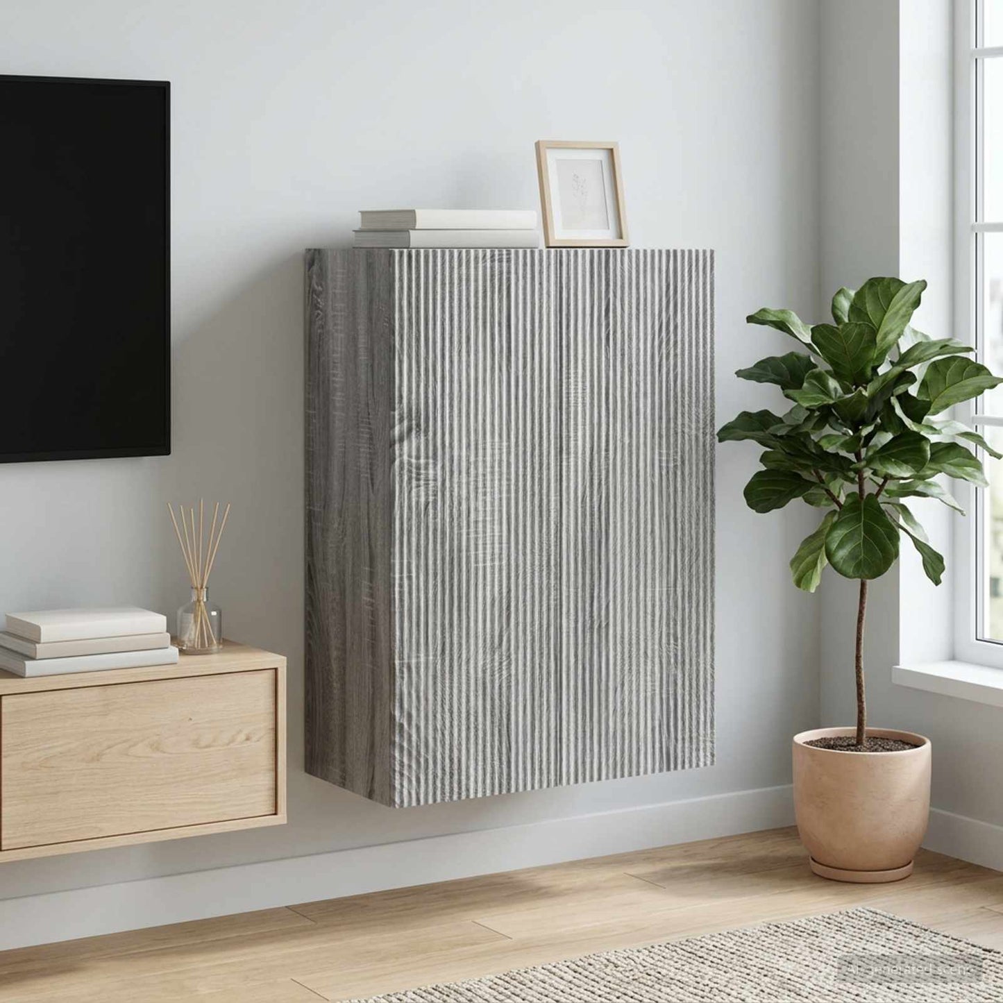 Wall-Mounted Cabinet 66 x 34.5 x 90 cm Engineered Wood