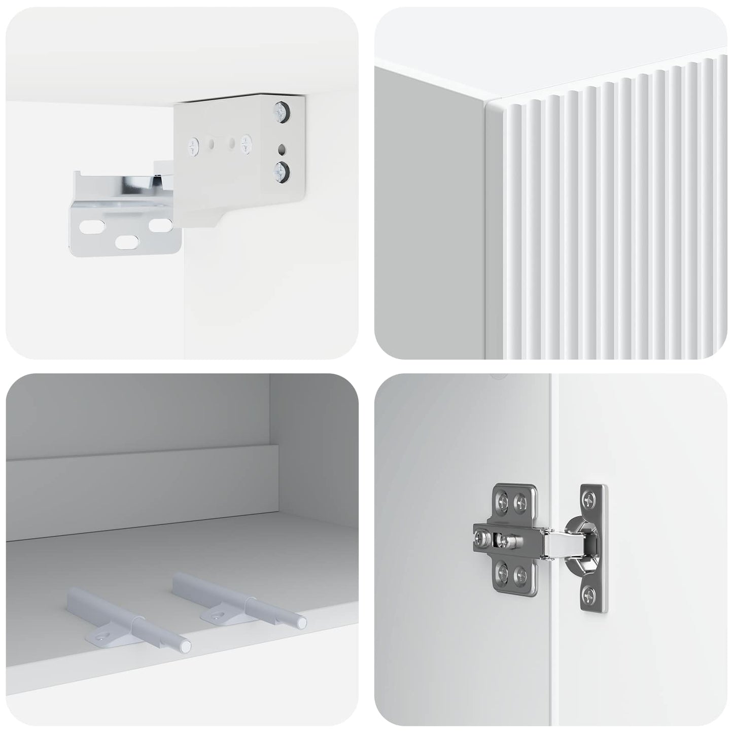 Wall-Mounted Cabinet 59 x 31 x 60 cm Engineered Wood White