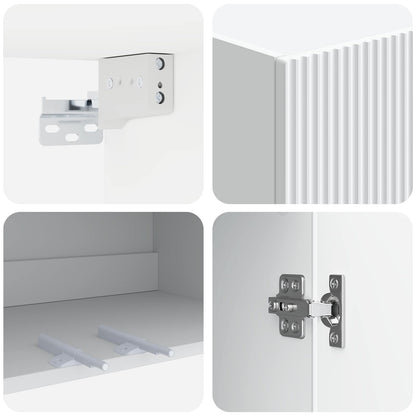 Wall-Mounted Cabinet 59 x 31 x 60 cm Engineered Wood White