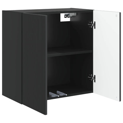 Wall-Mounted Cabinet 59 x 31 x 60 cm Engineered Wood Black