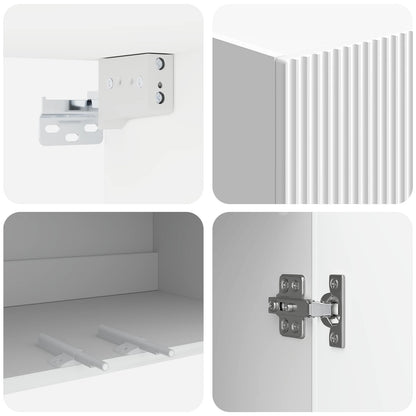 Wall-Mounted Cabinet High Gloss White 59 x 31 x 60 cm