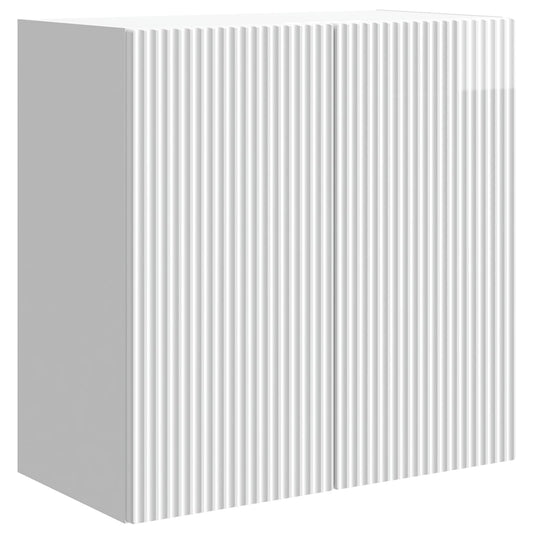 Wall-Mounted Cabinet High Gloss White 59 x 31 x 60 cm