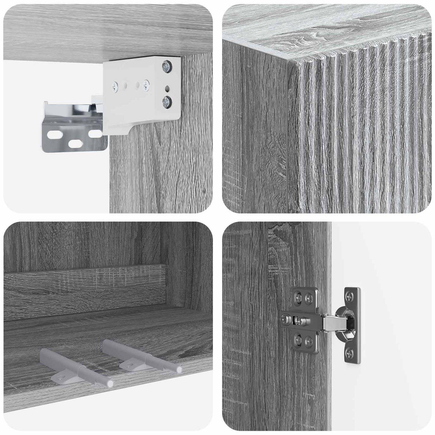 Wall-Mounted Cabinet Grey Sonoma 59 x 31 x 60 cm