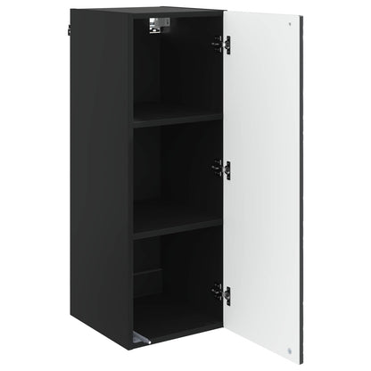 Wall-Mounted Cabinet 33 x 34.5 x 90 cm Engineered Wood Black