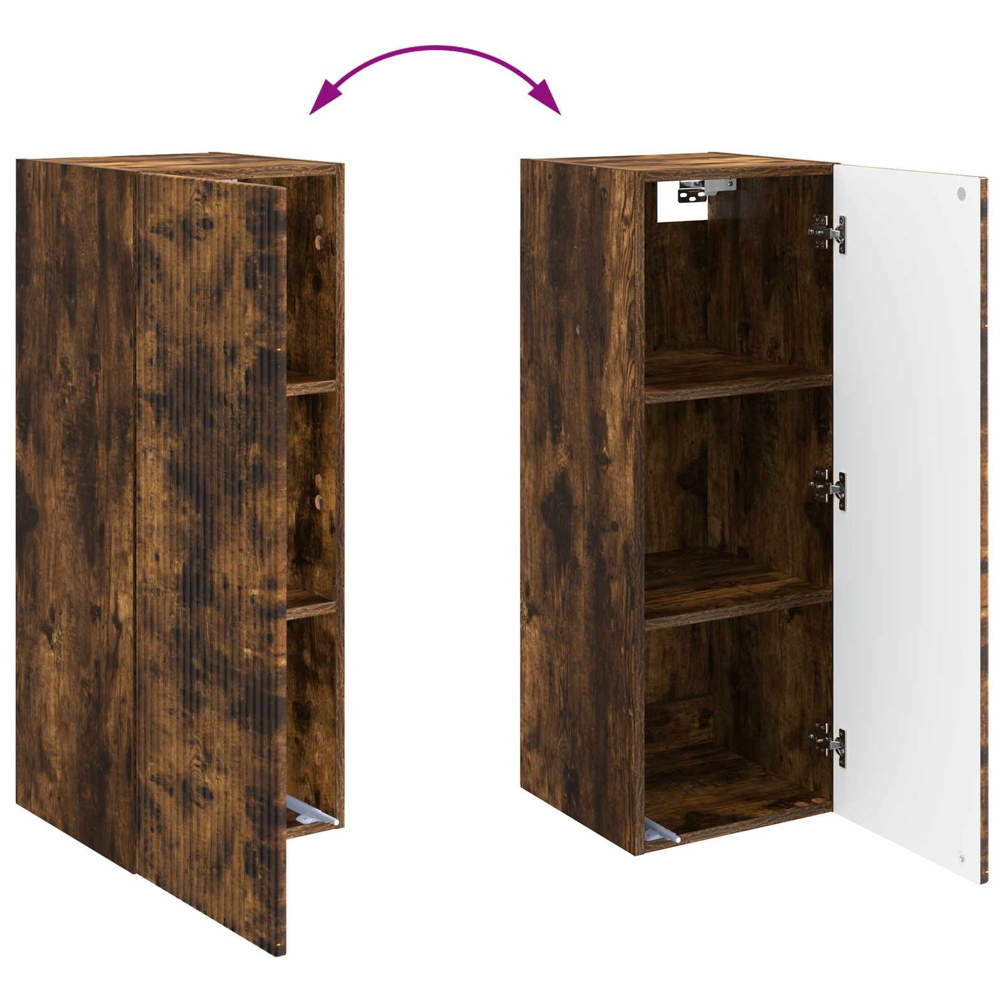 Wall-Mounted Cabinet Smoked Oak 33 x 34.5 x 90 cm