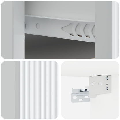 Wall-Mounted Bedside Cabinet 2 pcs White 33 x 34.5 x 20 cm