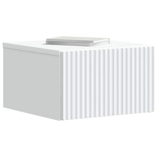 Wall-Mounted Bedside Cabinet 2 pcs White 33 x 34.5 x 20 cm