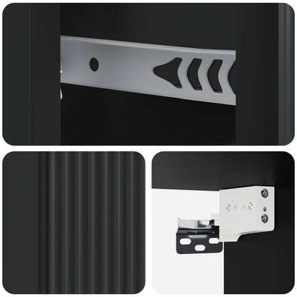 Wall-Mounted Bedside Cabinet Black 33 x 34.5 x 20 cm