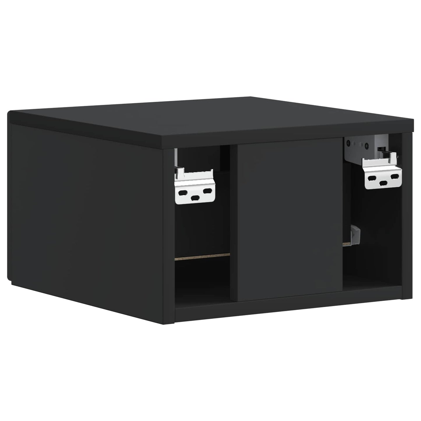 Wall-Mounted Bedside Cabinet Black 33 x 34.5 x 20 cm