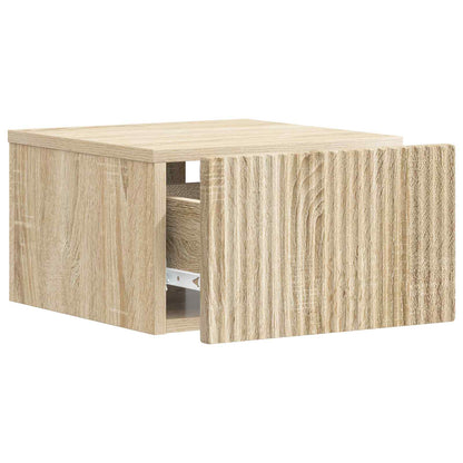 Wall-Mounted Bedside Cabinet 2 pcs Sonoma Oak 33 x 34.5 x 20 cm